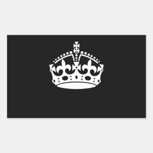 ブラック保デコールのCALM CROWN 長方形シール