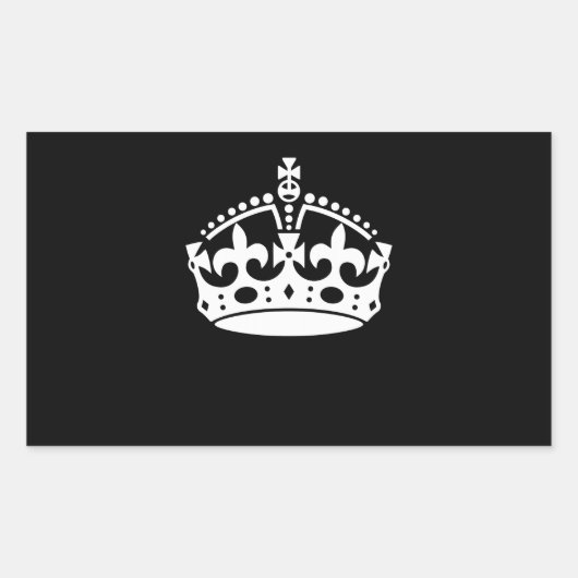 ブラック保デコールのCALM CROWN 長方形シール (正面)