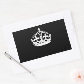 ブラック保デコールのCALM CROWN 長方形シール (封筒)