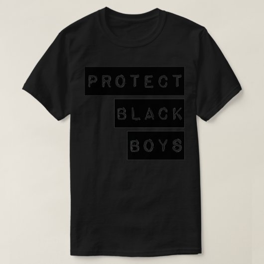 ブラック保護ボーイズ・プレミアム Tシャツ (デザイン正面)