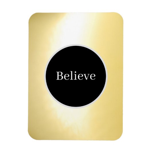 ブラック信じと金ゴールドのフレキシブルなフォトマグネット マグネット (縦)