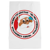 ブラック信じサンタに？ ミディアムペーパーバッグ (裏面)