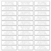 ブラック個人の結婚ゲストアドレスのスタンプ・ラベル シール (正面)