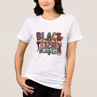 ブラック先生インスパイア魔法: & Educat トライブレンドTシャツ