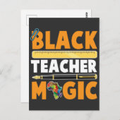 ブラック先生教育者アフリカンアメリカン・ルーツ ポストカード (正面/裏面)
