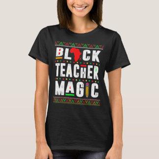 ブラック先生魔法アフリカンアメリカン黒史 Tシャツ