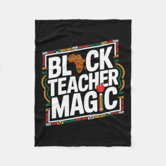 ブラック先生魔法アフロブラックヒストリー月女性 フリースブランケット