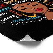 ブラック先生魔法ブラックヒストリー月アフロヘア ポスター (角)