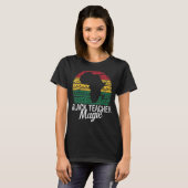 ブラック先生魔法プライド履歴月Hbcu Educa Tシャツ (正面フル)