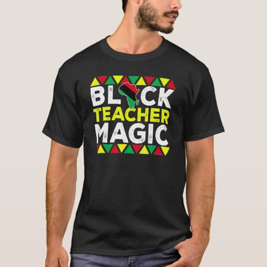 ブラック先生魔法メラニンプライドブラックヒストリM Tシャツ (正面)