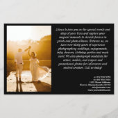 ブラック写真テンプレートプロフェッショナル撮影 チラシ (裏面)