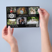 ブラック写真テンプレートプロフェッショナル撮影 チラシ (ハンドル)