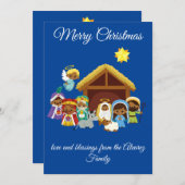 ブラック出生クリスマスカード シーズンカード (正面/裏面)