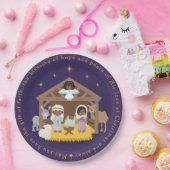 ブラック出生シーン紙プレート ペーパープレート (パーティー)