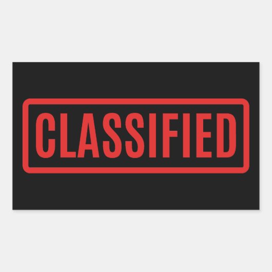 ブラック分類 長方形シール (正面)