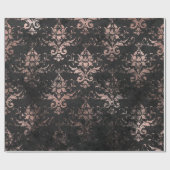 ブラック動揺してでピンクのスクロールが可能 ラッピングペーパー (フラット)