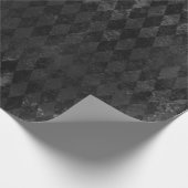 ブラック動揺してハーレクイン模様 ラッピングペーパー (角)