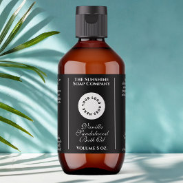 ブラック化粧品ボトルラベル（ロゴ付き） ラベル