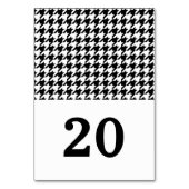 ブラック千鳥格子ののテー結婚ブルカード テーブルナンバー (裏面)