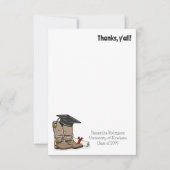 ブラック卒業キャップとカウボーブーツ サンキューカード (正面)