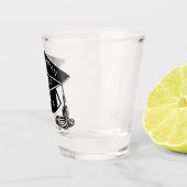 ブラック卒業キャップモノグラム名クラス2023 ショットグラス (右)