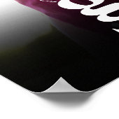 ブラック卒業写真ホワイトタイポグラフィミニマル ポスター (角)