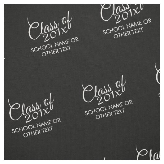 ブラック卒業式カスタム文字年 ファブリック (見本)