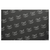 ブラック卒業式カスタム文字年 ファブリック (ファットクウォーター)