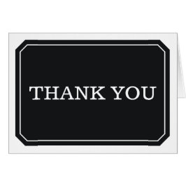 ブラック単エレガントサンキューカード