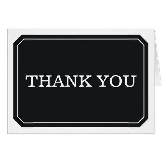 ブラック単エレガントサンキューカード (正面横)