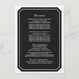 ブラック単エレガント情報カード エンクロージャーカード