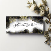 ブラック及び金ゴールドモダンインクのギフト券