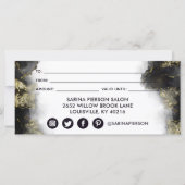 ブラック及び金ゴールドモダンインクのギフト券 (裏面)