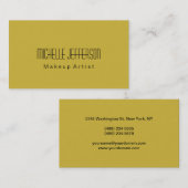 ブラック古い金ゴールドカラーメイクアップアーティスト名刺 名刺 (正面/裏面)