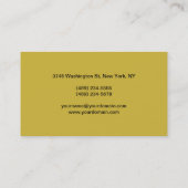 ブラック古い金ゴールドカラーメイクアップアーティスト名刺 名刺 (裏面)