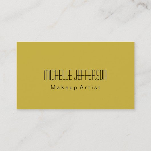 ブラック古い金ゴールドカラーメイクアップアーティスト名刺 名刺 (正面)