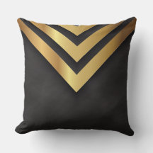 ブラック古い金ゴールドメタル矢印の枕