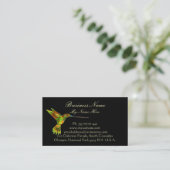 ブラック名刺のハミングバード 名刺 (スタンド正面)