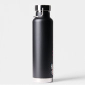 ブラック名前をカスタムする蝶の誕生日プレゼント ウォーターボトル (右面)