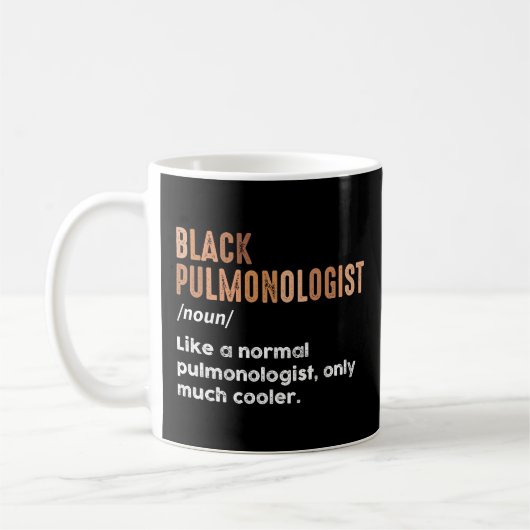 ブラック呼吸器内科医の定義がおかしい 呼吸器系 コーヒーマグカップ (左)