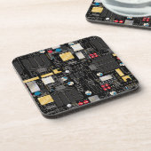 ブラック回路基板 コースター (左側)