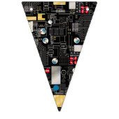 ブラック回路基板 バンティングフラッグ (第1の旗)