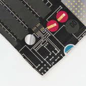 ブラック回路基板 フリースブランケット (角)