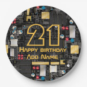 ブラック回路基板 ペーパープレート (正面)