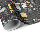 ブラック回路基板 ラッピングペーパー (ロールコーナー)