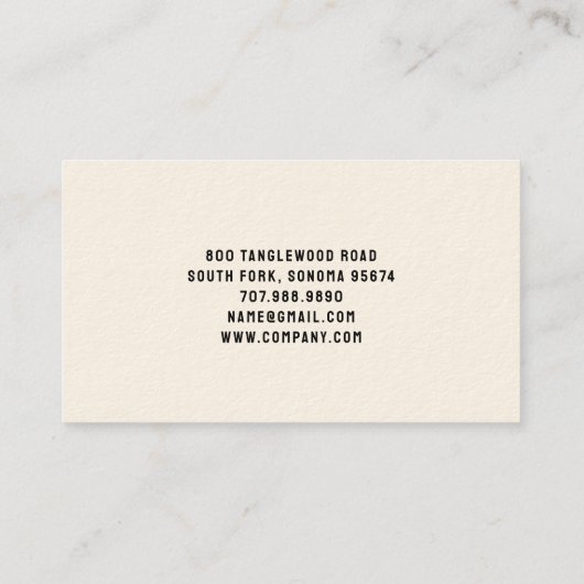 ブラック図解入りの、写真付きのラビットフローラフォークアート 名刺 (裏面)