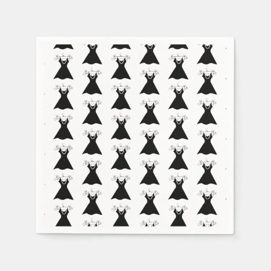 ブラック夕べドレス スタンダードカクテルナプキン (正面)