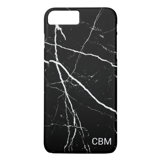 ブラック大理石モノグラム Case-Mate iPhoneケース (裏面)