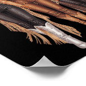 ブラック女性のカーボーイウエスタンティーロデオカントリー女性6月 ポスター (角)