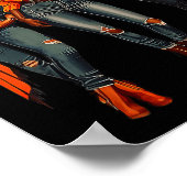 ブラック女性のカーボーイウエスタンロデオメラニンブラックの歴史 ポスター (角)